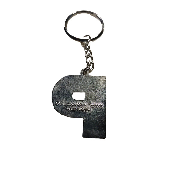 Cola Cola Keychain Letter P Red Metal Souvenir Soda - Picture 3 of 4